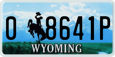 WY license plate 08641P