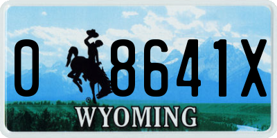 WY license plate 08641X