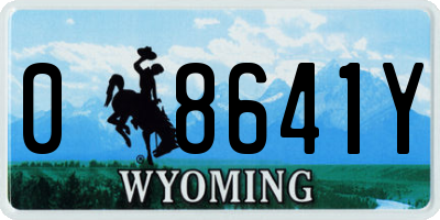 WY license plate 08641Y