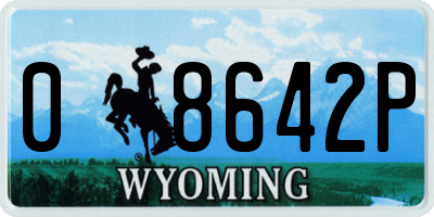 WY license plate 08642P