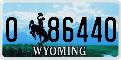 WY license plate 086440
