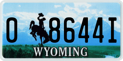WY license plate 08644I