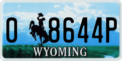 WY license plate 08644P