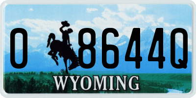 WY license plate 08644Q