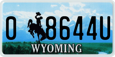 WY license plate 08644U