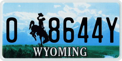 WY license plate 08644Y