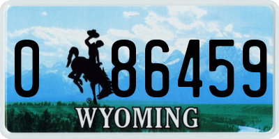 WY license plate 086459