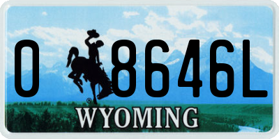 WY license plate 08646L