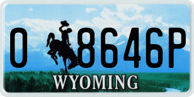 WY license plate 08646P