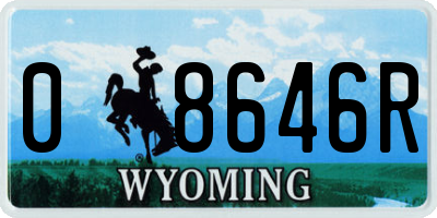 WY license plate 08646R