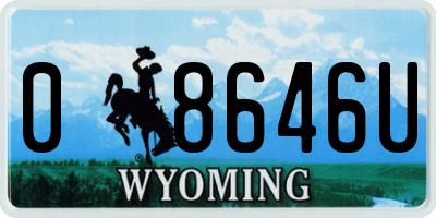 WY license plate 08646U