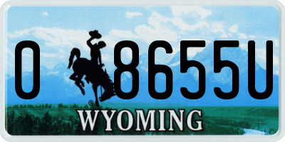 WY license plate 08655U