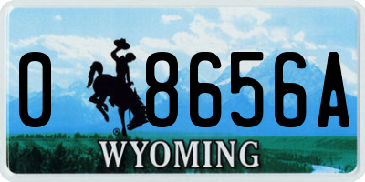 WY license plate 08656A