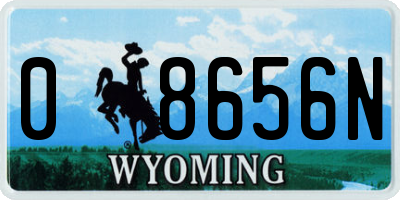 WY license plate 08656N