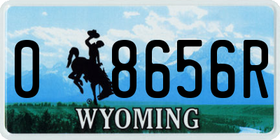 WY license plate 08656R