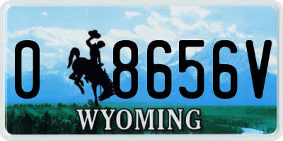 WY license plate 08656V