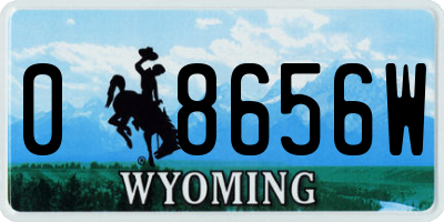 WY license plate 08656W