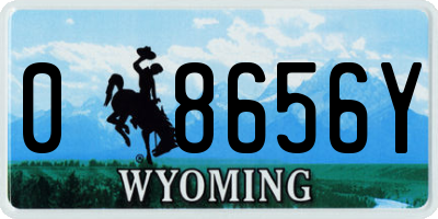 WY license plate 08656Y