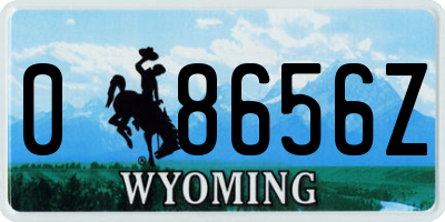 WY license plate 08656Z