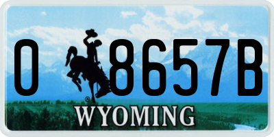 WY license plate 08657B