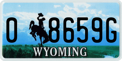 WY license plate 08659G