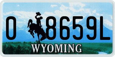 WY license plate 08659L