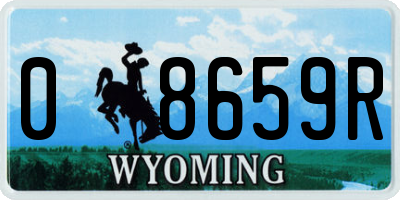 WY license plate 08659R