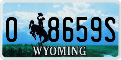 WY license plate 08659S