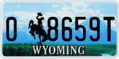 WY license plate 08659T