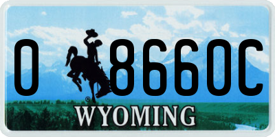 WY license plate 08660C