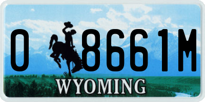 WY license plate 08661M