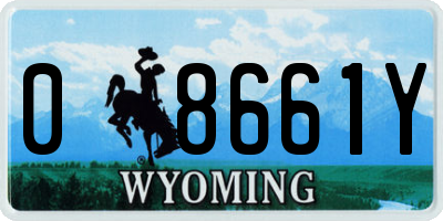 WY license plate 08661Y
