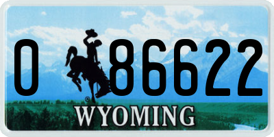 WY license plate 086622