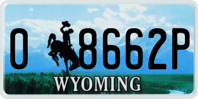 WY license plate 08662P