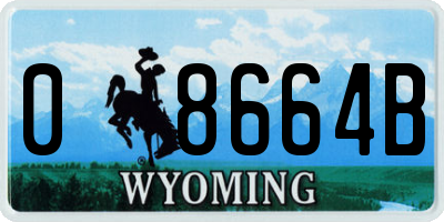 WY license plate 08664B