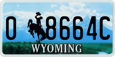WY license plate 08664C