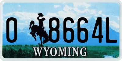 WY license plate 08664L