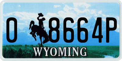 WY license plate 08664P