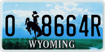 WY license plate 08664R