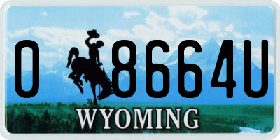 WY license plate 08664U