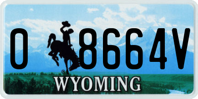 WY license plate 08664V