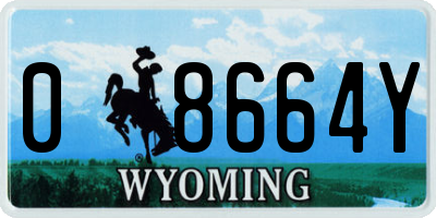 WY license plate 08664Y