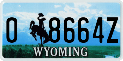WY license plate 08664Z