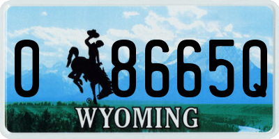 WY license plate 08665Q