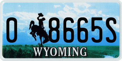 WY license plate 08665S