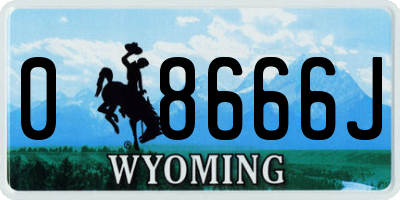 WY license plate 08666J