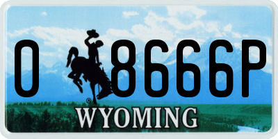 WY license plate 08666P