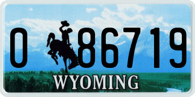 WY license plate 086719