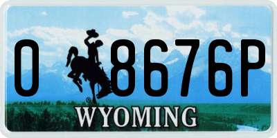 WY license plate 08676P