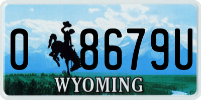 WY license plate 08679U